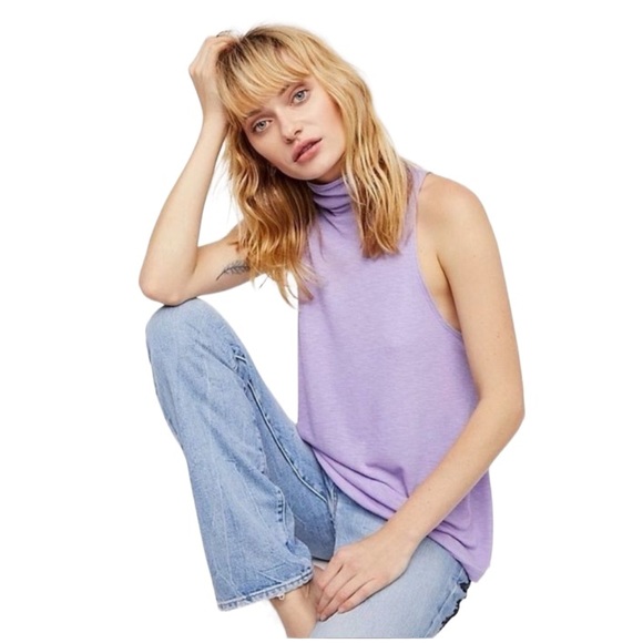 Free People High Neck Top - Picture 1 of 3